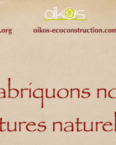 Atelier de peintures naturelles chez les Compagnons bâtisseurs