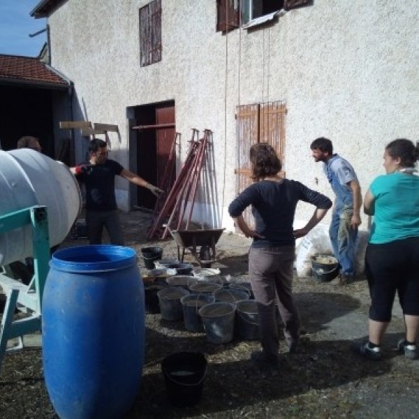 Béton de terre et enduit terre