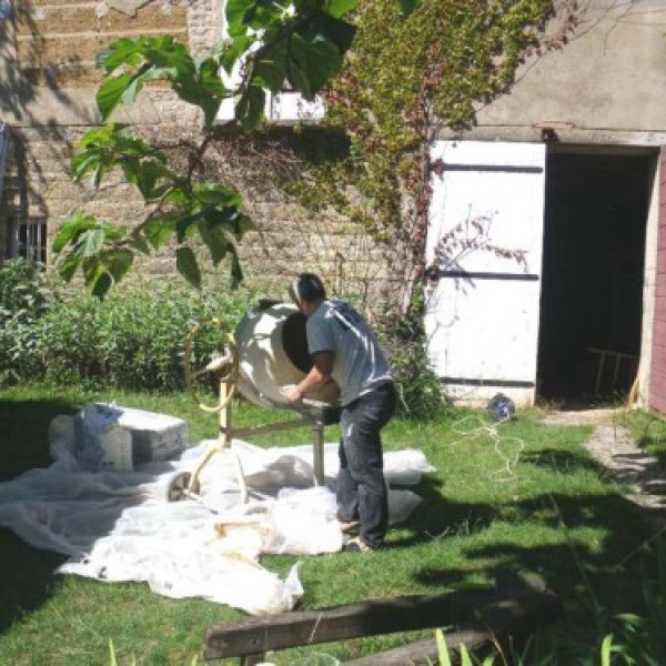 Enduit chaux chez les "choux lents" (habitat groupé)