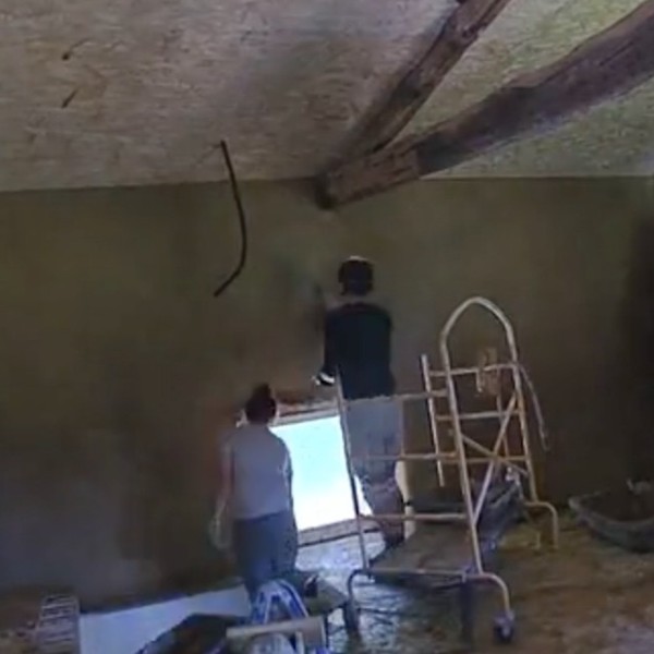 Enduit de finition en terre/sable