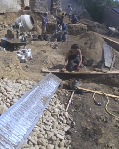 Fondations romaines pour une construction en ossature bois